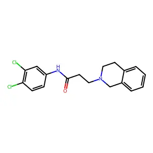 N-(3,4-dichlorophenyl)-3-(3,4-dihydroisoquinolin-2(1H)-yl)propanamide structure