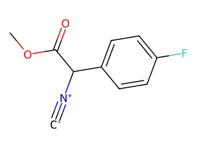 2-Isocyano-2-(4-fluorophenyl) acetic acid methyl ester structure