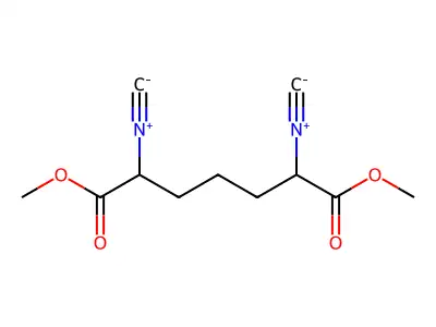 2,6-Diisocyanoheptanedioic acid dimethyl ester structure