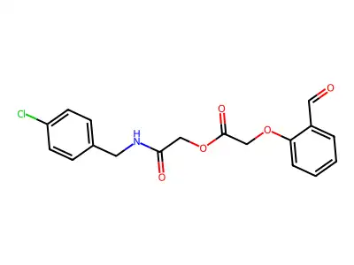 [2-[(4-Chlorophenyl)methylamino]-2-oxoethyl] 2-(2-formylphenoxy)acetate structure
