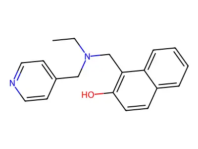 1-[[Ethyl(pyridin-4-ylmethyl)amino]methyl]naphthalen-2-ol structure