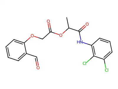 1-[(2,3-Dichlorophenyl)carbamoyl]ethyl 2-(2-formylphenoxy)acetate structure