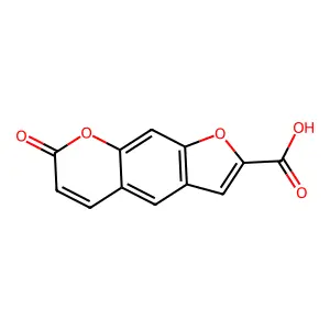 7-Oxo-7H-furo(3,2-g)(1)benzopyran-2-carboxylic acid structure