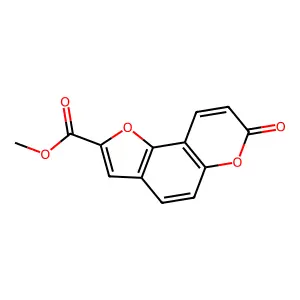 7H-Furo(2,3-f)(1)benzopyran-2-carboxylic acid, 7-oxo-, methyl ester structure