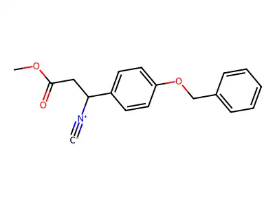 Methyl-3-isocyano-3-(4-benzyloxyphenyl)propionate structure