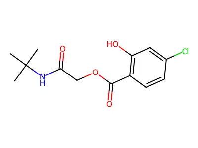 [2-(Tert-butylamino)-2-oxoethyl] 4-chloro-2-hydroxybenzoate structure