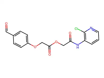 [2-[(2-Chloropyridin-3-yl)amino]-2-oxoethyl] 2-(4-formylphenoxy)acetate structure