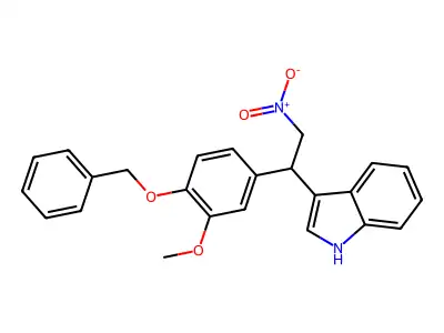 3-{1-[4-(benzyloxy)-3-methoxyphenyl]-2-nitroethyl}-1H-indole structure