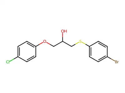 1-[(4-Bromophenyl)sulfanyl]-3-(4-chlorophenoxy)propan-2-ol structure