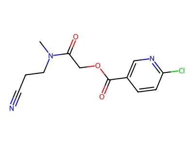 [(2-Cyanoethyl)(methyl)carbamoyl]methyl 6-chloropyridine-3-carboxylate structure