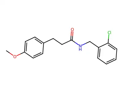 N-(2-chlorobenzyl)-3-(4-methoxyphenyl)propanamide structure