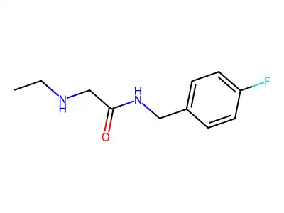 2-(ethylamino)-N-[(4-fluorophenyl)methyl]acetamide structure