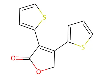 3,4-Bis(thiophen-2-yl)-2,5-dihydrofuran-2-one structure