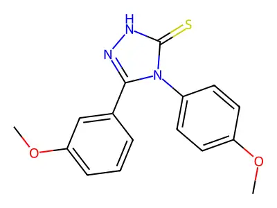 5-(3-methoxyphenyl)-4-(4-methoxyphenyl)-4H-1,2,4-triazole-3-thiol structure