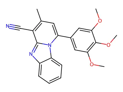 3-Methyl-1-(3,4,5-trimethoxyphenyl)pyrido[1,2-a]benzimidazole-4-carbonitrile structure