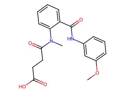 3-({2-[(3-Methoxyphenyl)carbamoyl]phenyl}(methyl)carbamoyl)propanoic acid structure