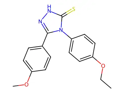 4-(4-ethoxyphenyl)-5-(4-methoxyphenyl)-4H-1,2,4-triazole-3-thiol structure