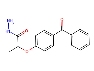 2-(4-Benzoylphenoxy)propanehydrazide structure