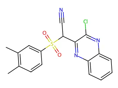 2-(3-Chloroquinoxalin-2-yl)-2-(3,4-dimethylbenzenesulfonyl)acetonitrile structure