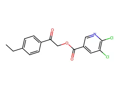 2-(4-Ethylphenyl)-2-oxoethyl 5,6-dichloropyridine-3-carboxylate structure