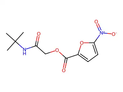 (Tert-butylcarbamoyl)methyl 5-nitrofuran-2-carboxylate structure