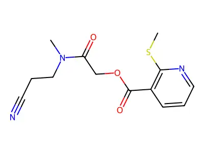 2-((2-Cyanoethyl)(methyl)amino)-2-oxoethyl 2-(methylthio)nicotinate structure