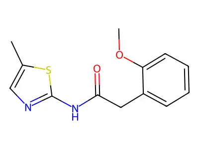 2-(2-methoxyphenyl)-N-(5-methyl-1,3-thiazol-2-yl)acetamide structure