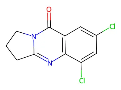 5,7-dichloro-1H,2H,3H,9H-pyrrolo[2,1-b]quinazolin-9-one structure