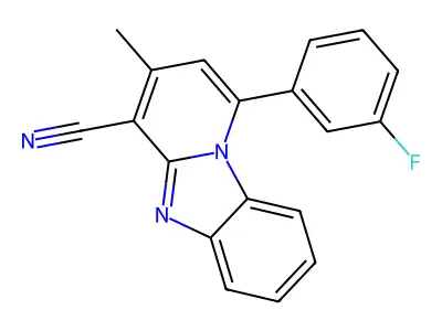 1-(3-Fluorophenyl)-3-methylpyrido[1,2-a]benzimidazole-4-carbonitrile structure