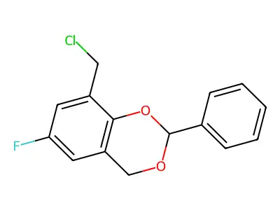 8-(Chloromethyl)-6-fluoro-2-phenyl-2,4-dihydro-1,3-benzodioxine structure