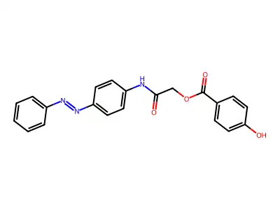 Benzoic acid, 4-hydroxy-, 2-oxo-2-[[4-(2-phenyldiazenyl)phenyl]amino]ethyl ester structure