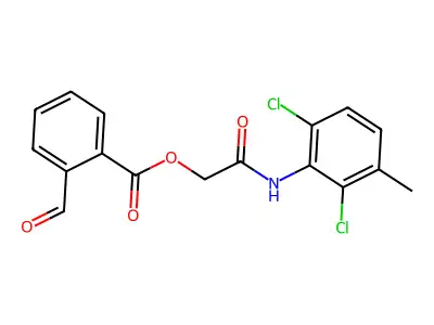 [2-(2,6-Dichloro-3-methylanilino)-2-oxoethyl] 2-formylbenzoate structure