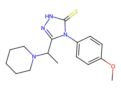 4-(4-methoxyphenyl)-5-[1-(piperidin-1-yl)ethyl]-4H-1,2,4-triazole-3-thiol structure