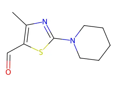 4-Methyl-2-piperidin-1-yl-thiazole-5-carbaldehyde structure