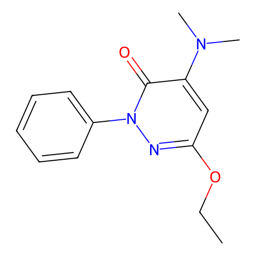 3(2H)-Pyridazinone, 4-(dimethylamino)-6-ethoxy-2-phenyl- structure