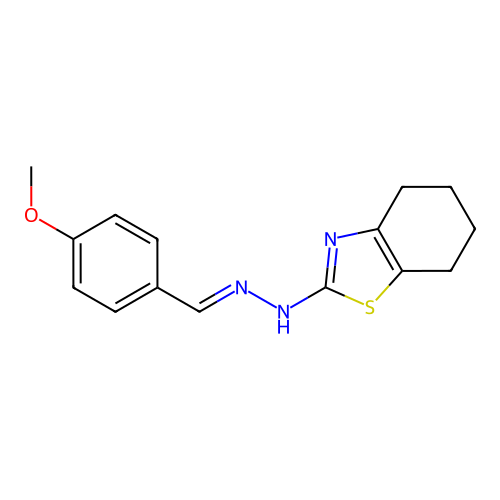 4-Methoxybenzaldehyde 4,5,6,7-tetrahydro-1,3-benzothiazol-2-ylhydrazone structure