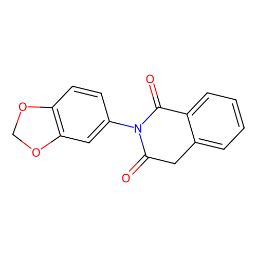 2-(1,3-benzodioxol-5-yl)isoquinoline-1,3(2H,4H)-dione structure