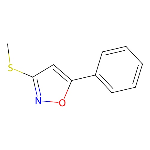 3-Methylsulfanyl-5-phenyl-1,2-oxazole structure