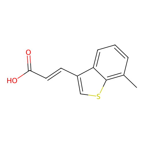 3-(7-Methylbenzo(b)thien-3-yl)acrylic acid structure