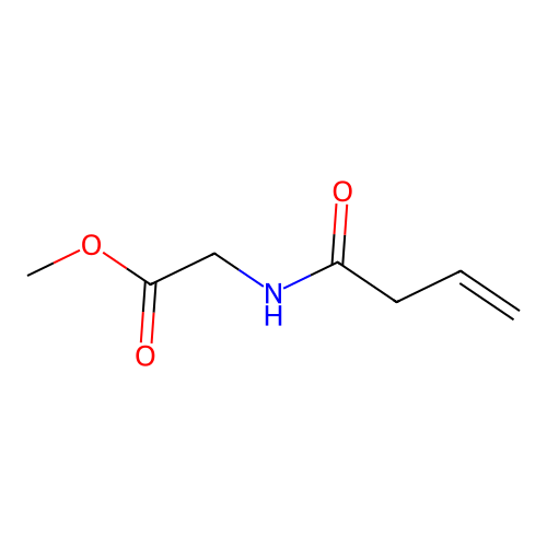 Vinylacetylglycine, methyl ester structure