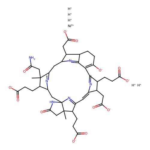 Nickel porphinoid structure