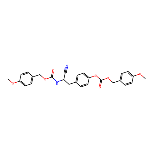 [4-[(2S)-2-cyano-2-[(4-methoxyphenyl)methoxycarbonylamino]ethyl]phenyl] (4-methoxyphenyl)methyl carbonate structure