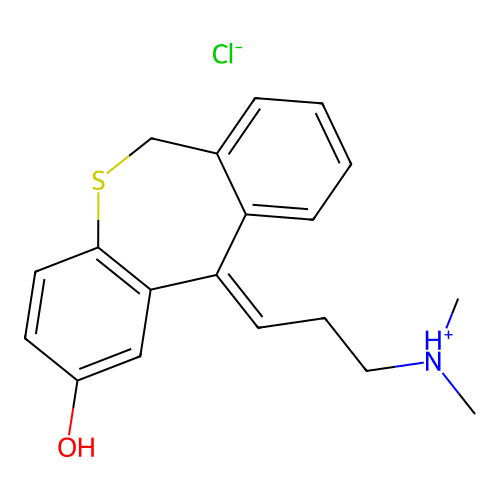 Dibenzo(b,e)thiepin-2-ol, 6,11-dihydro-11-(3-(dimethylamino)propylidene)-, hydrochloride, (E)- structure