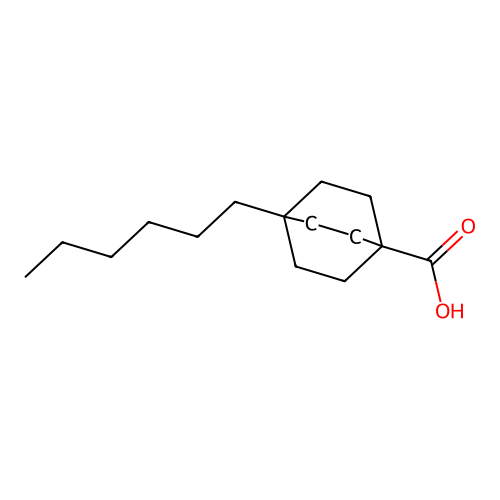 4-Hexylbicyclo[2.2.2]octane-1-carboxylic acid structure
