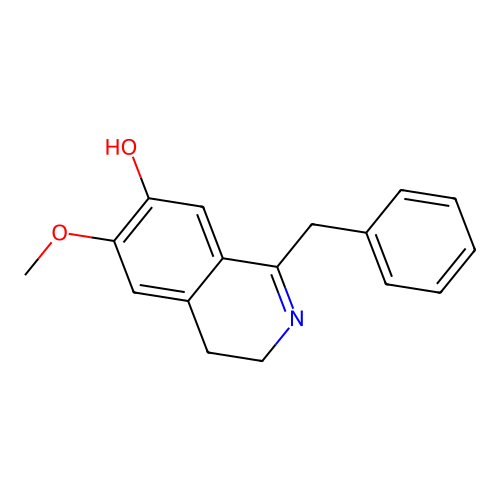 3,4-Dihydroisoquinolin-7-ol, 1-benzyl-6-methoxy- structure