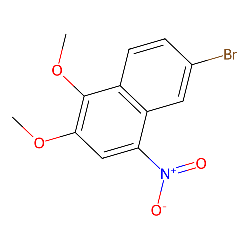 1,2-Dimethoxy-4-nitro-6-bromonaphthalene structure