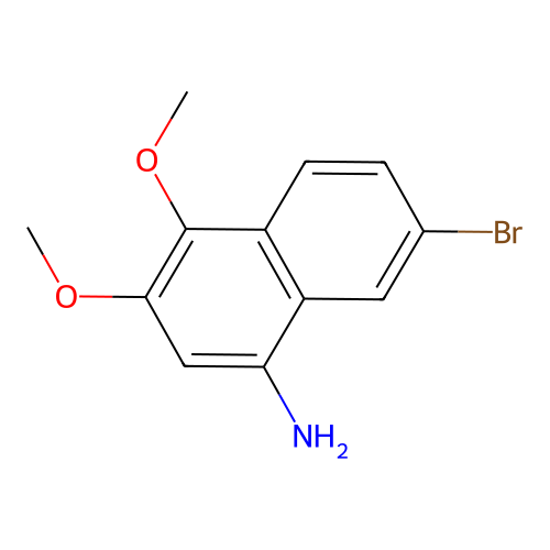 1,2-Dimethoxy-4-amino-6-bromonaphthalene structure