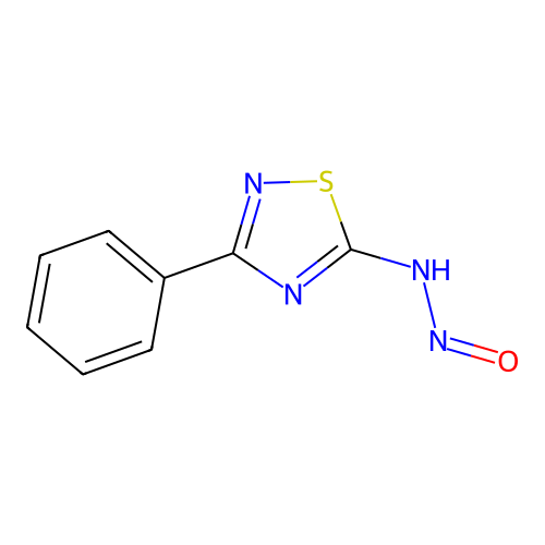 N-(3-phenyl-1,2,4-thiadiazol-5-yl)nitrous amide structure
