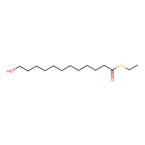 S-ethyl 12-hydroxydodecanethioate structure