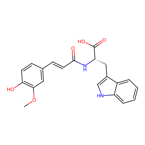 N-feruloyltryptophan structure